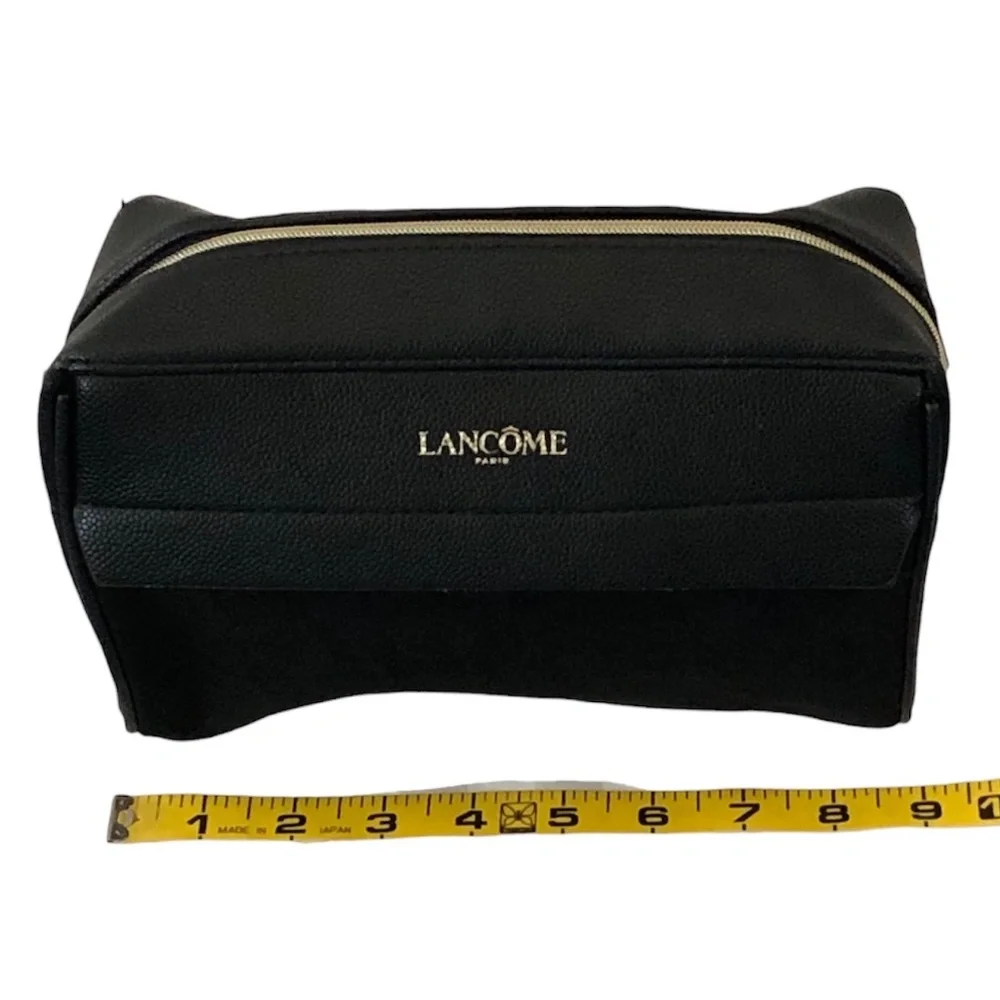Lancome Black Faux Suede Cosmetics Bag / Case